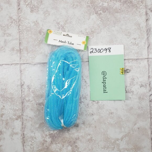 Arts Crafts Blue Decorative Floral Garden Mesh Garland Plastic Tubing 36 ft - Picture 10 of 10